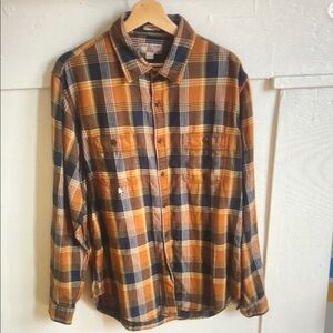 Wallace & Barnes (J. Crew) Men’s Medium Plaid Flannel Shirt Long Sleeved Classic